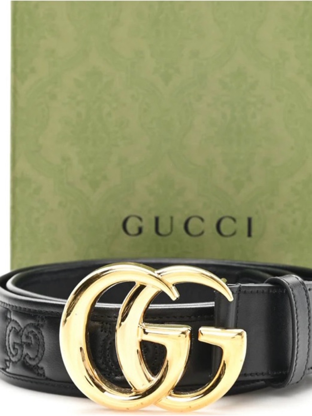 Gucci Black Belt with Gold Double G Buckle - Picture 7 of 7